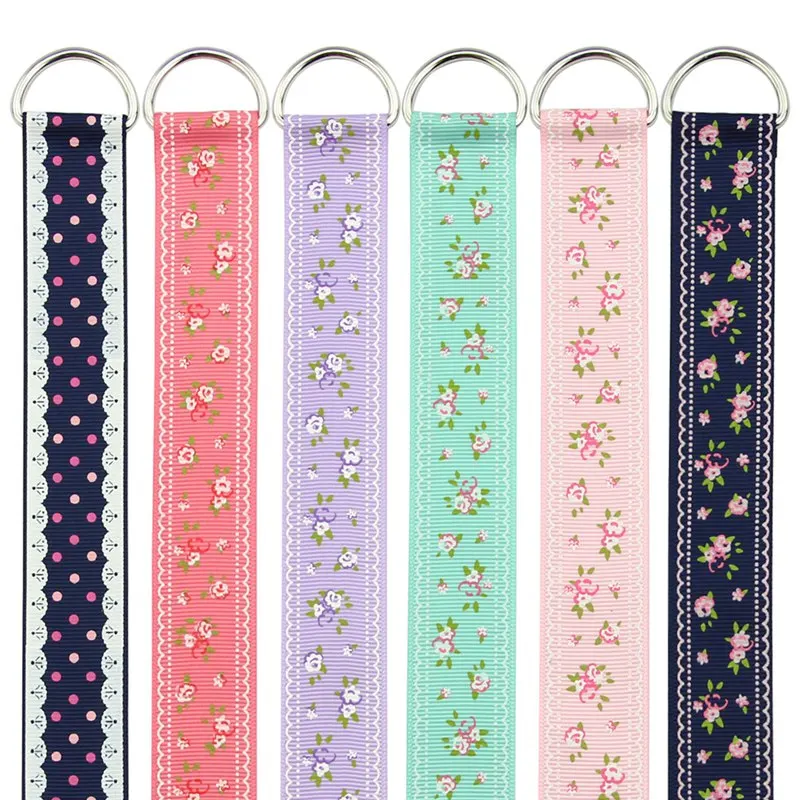 Заколки для волос с цветочным принтом 6 шт./компл.|hair bows|boutique hair bowsribbon holder |