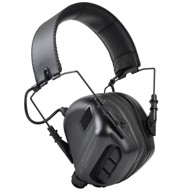 BK OPSMEN Airsoft Earmor M31 гарнитура тактическая стрельба авиационные наушники анти-шум наушники военный Softair защита ушей - Цвет: BK