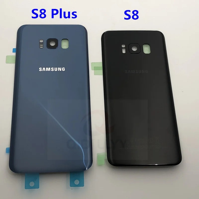 Для SAMSUNG Galaxy S8 G950F S8 Plus G955F стеклянная крышка для аккумулятора задняя дверь корпус для SAMSUNG S8 оригинальная Задняя стеклянная крышка
