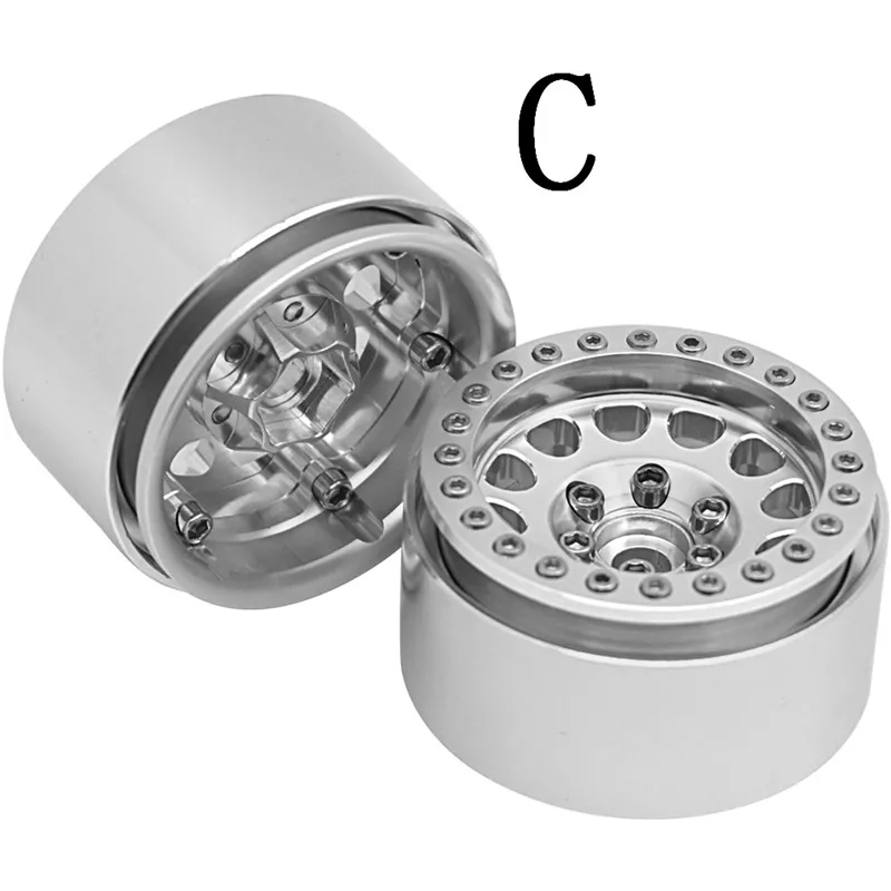 1 шт. 1,9 Beadlock колеса красный и черный и серебристый для 1/10 RC Гусеничный осевой Traxxas TRX4 SCX10 SCX10 II 90046