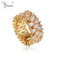 korea fashion women finger rings whitegold color with cham cz stone engagement party jewelry