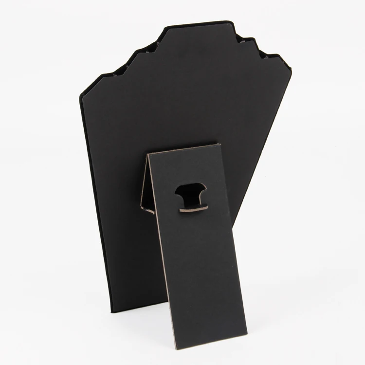 

TONVIC 4 Velvet Black/Red Necklace Display Stand Holder Board Model Mannequin Bust For 2 Pcs