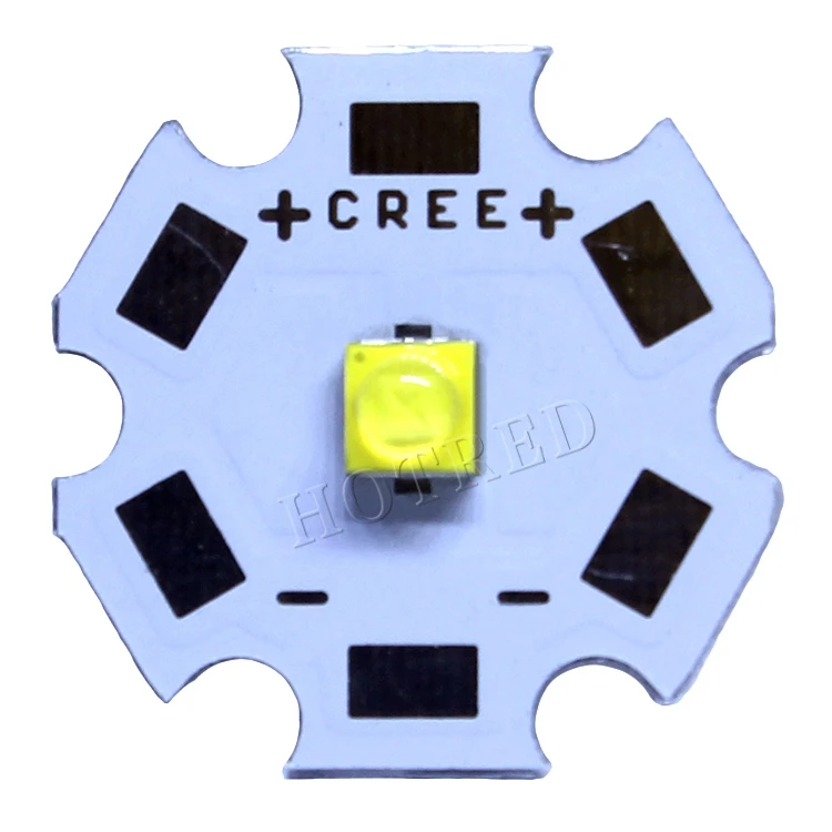 10 шт. CREE XTE индикатор XT-E 1-5 Вт светодиодный излучатель теплый белый 3000-3200 к; Холодный белый 6500-7000 к; королевский синий 450-452nm светодиодный с 20 мм PCB