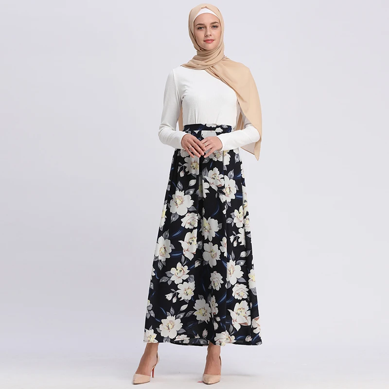 Faldas Mujer Moda 2019 High Waist Abaya Arabic Muslim Skirt Jupe Femme Long Islamic Skirts Womens Lange Rokken Islam Clothing |