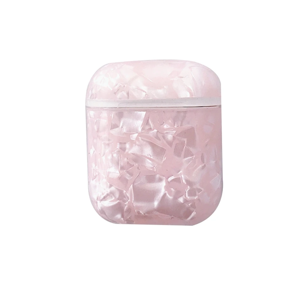 Pink Conch Чехол для AirPods, роскошный мраморный Корпус Раковины, чехол для наушников Airpods 2/i10/i11 TWS, Мягкий силикон IMD, защитный чехол - Цвет: Pink Conch