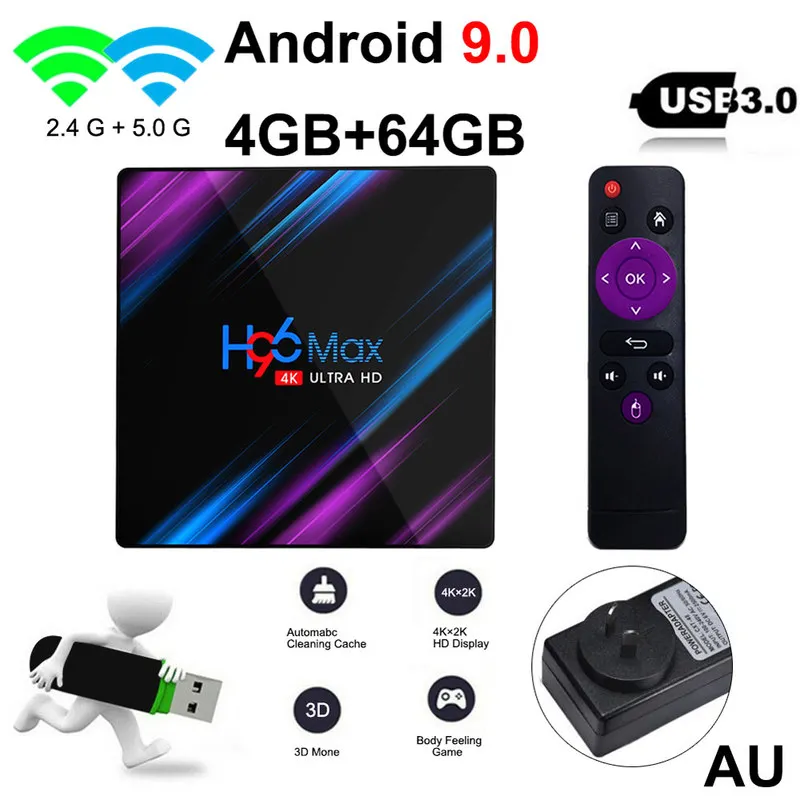 ТВ приставка H96 MAX Plus на Android 9 0 4 + 32/4/64 ГБ Wi Fi 2 4/5 ГГц|ТВ-приставки и медиаплееры| |