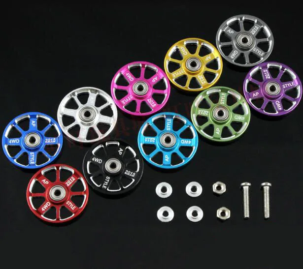 Бесплатная доставка 4 шт 19 мм алюминиевый сплав шариковые ролики для Tamiya 4wd Мини RC