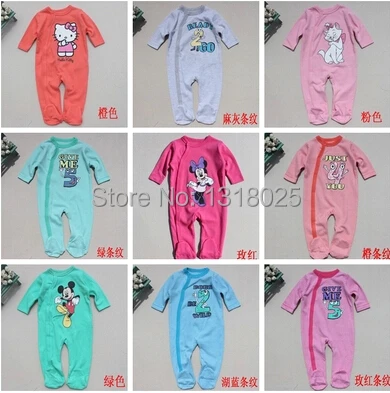 Осенне-зимняя хлопковая одежда с сумкой для ног Детские Полосатые Комбинезоны из