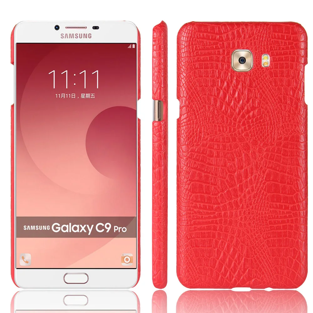 Чехол для Samsung Galaxy C9 Pro крокодил чехол Высокое качество PU кожаный Крокодил