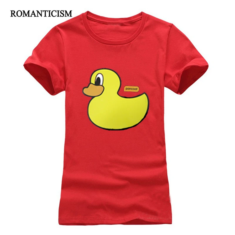 Expertee уткой из мультфильма футболка женская повседневная Летняя обувь хлопок