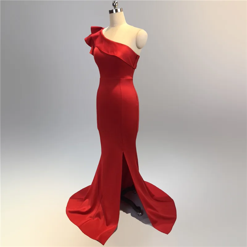Ruffle Neck One Shoulder Sleeveless Sexy Cocktail Dresses 2018 Evening Party Club Wear Women Elegant Dress For Special Occasions | Женская