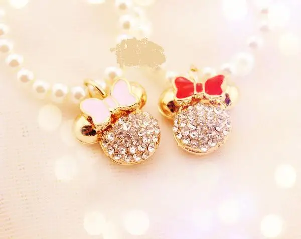 1 шт. 3 5 мм Милая жемчужная цепочка Микки дизайн мобильный телефон заглушка от