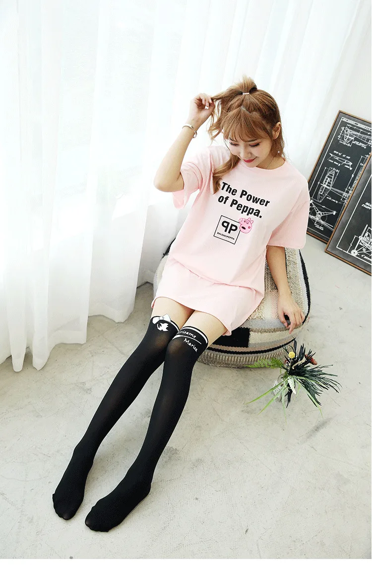 24 Kinds Of Hot Arrived Styles 90cm Women Pantyhose Cute Sexy Cat Pattern Printed Tattoo Cartoon Style Girl's Sheer Stockings