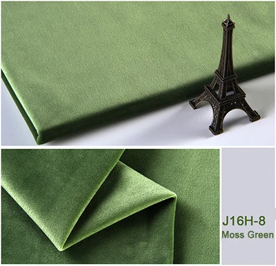 Moss Green ESSIE HOME 140 см мягкая бархатная велюровая ткань, плюш, скатерть, обивка, ткань для штор, нежный пастельный цвет - Цвет: Moss Green