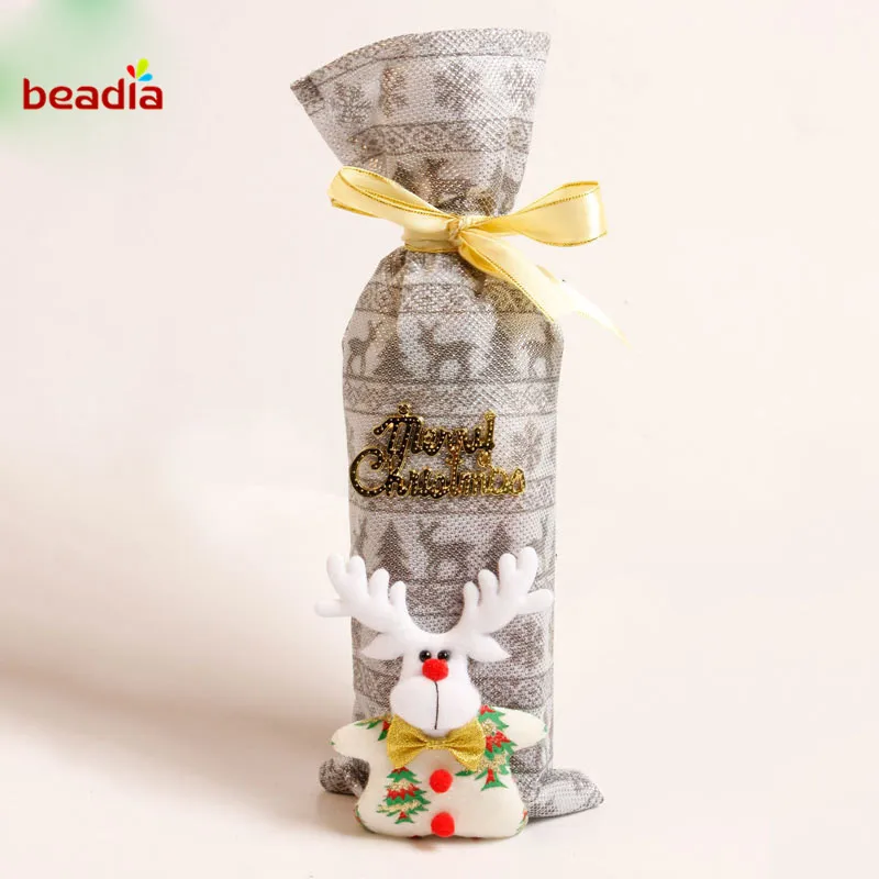Новое поступление рождественские украшения для дома Санта Клаус чехол бутылки