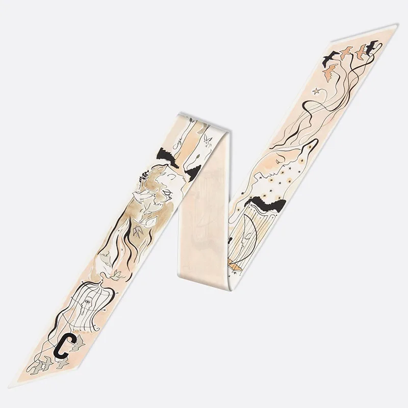 Женская шелковая сумка с шарфом YILIAN облегающий шарф созвездием новый дизайн