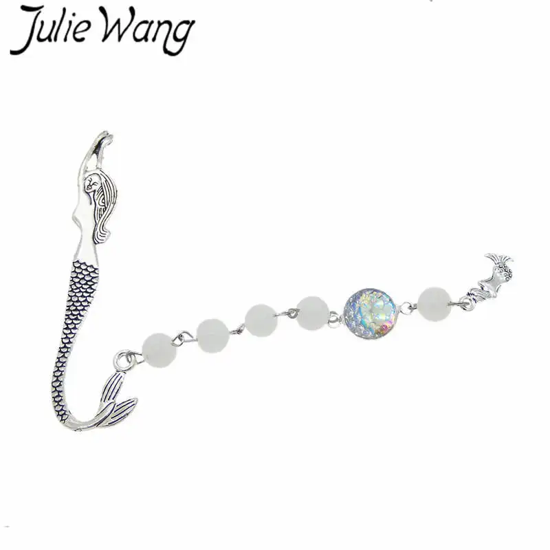 Книга маркер для чтения Julie Wang красивые стразы из сплава в форме русалки|Шармы| |