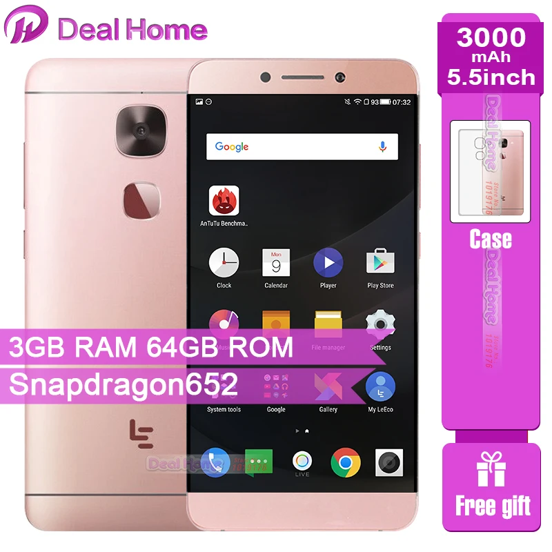 Letv LeEco Le 2X520 Мобильный телефон 5 &quot3 ГБ 32 ГБ/64 Snapdragon652 Восьмиядерный 16MP камера 4 г