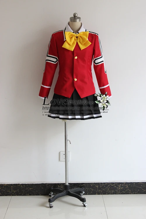 

Fairy Tail Wendy Marvell Cosplay Costume School Uniform Tops+skirt+tie