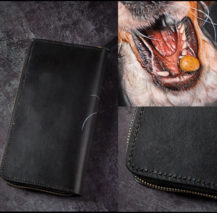 Женские кошельки для женщин и мужчин длинный клатч растительного дубления