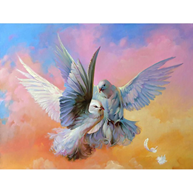 5D алмазная картина Летающий Голубь DIY Алмазная вышивка мозаика круглые бусины