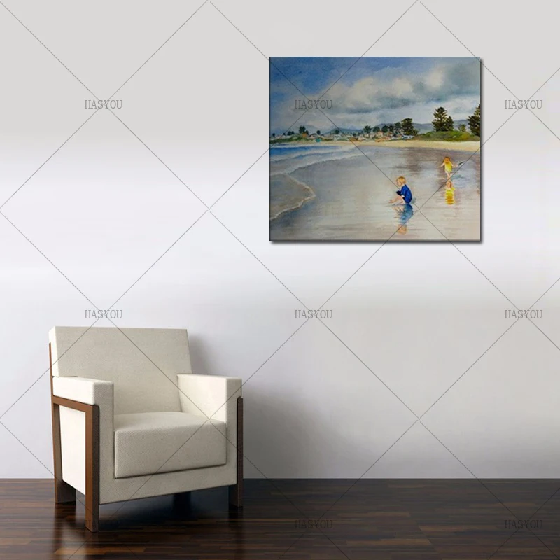 Бесплатная доставка домашняя красота картина маслом леди ребенок Картина на