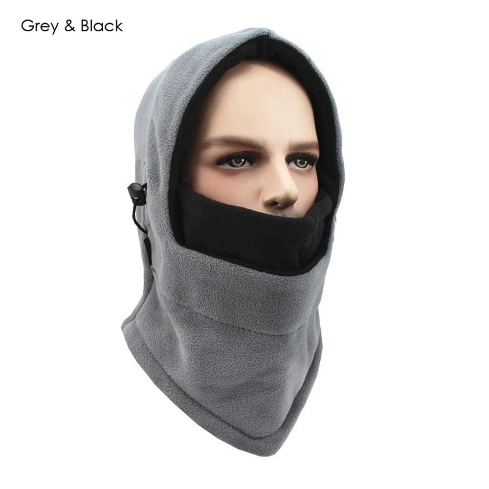 Grey Black Регулируемая велосипедная маска для лица 2 слоя Лыжная тренировочная Беговая Ветрозащитная маска для улицы Пылезащитная Анти-пыль зимние аксессуары - Цвет: Grey Black