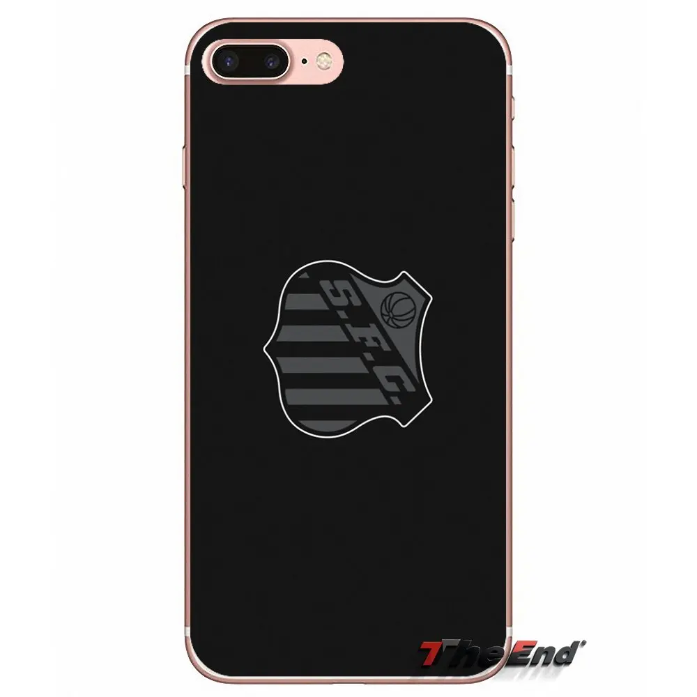 Чехол для телефона с логотипом футбольного клуба Santos FC iPhone X 4 4S 5 5S 5C SE 6 6S 7 8 Plus Samsung