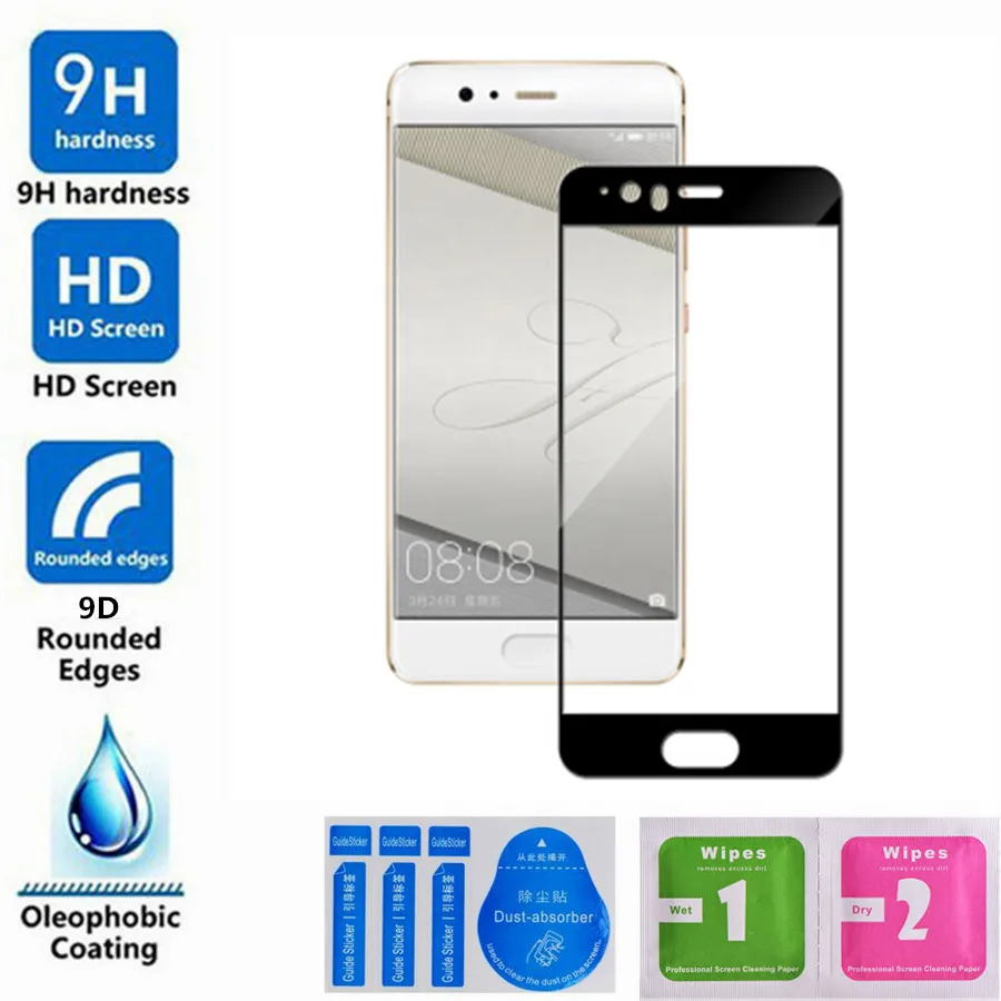 YEDAI 9D закаленное стекло для huawei P10 Lite Plus P20 Pro lite P30 чехол экрана полное покрытие |