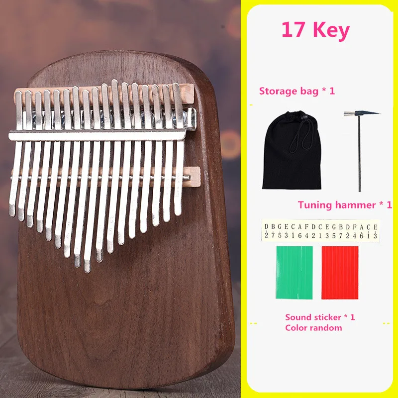 17 клавиш тона сандаловое дерево Kalimba Африканский Mbira большой палец пианино