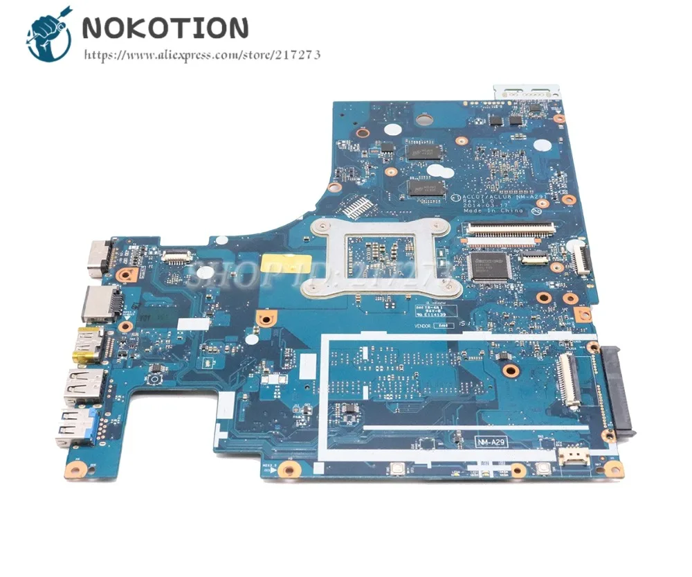 Kaufen NOKOTION Für Lenovo Ideapad Z50-75 Laptop Motherboard R6-M255DX Grafiken A10-7300 CPU ACLU7 ACLU8 NM-A291 5B20F6678 WICHTIGSTEN BORD