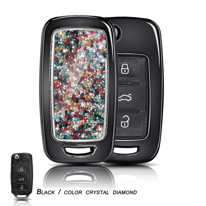 Чехол для автомобильных ключей ABS подходит VW polo b5 b6 golf 4 5 6 jetta mk6 tiguan Golf CrossFox Plus Eos