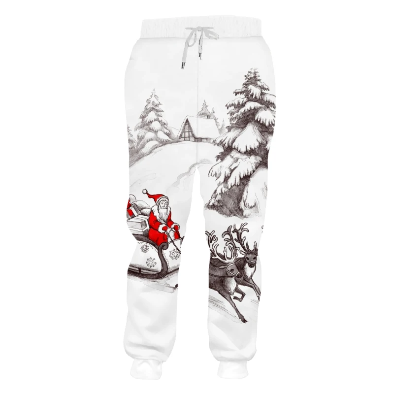 OGKB Рождество и Санта Клаус спортивные брюки мужские 3D печатные животные оверсайз