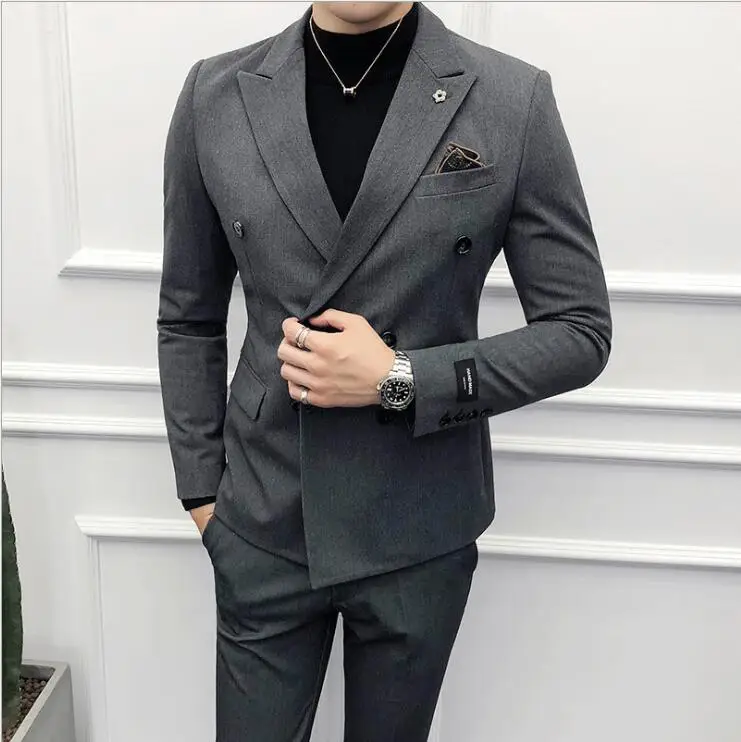 Британские двубортные маленькие костюмы для мужчин ночной клуб парикмахерский