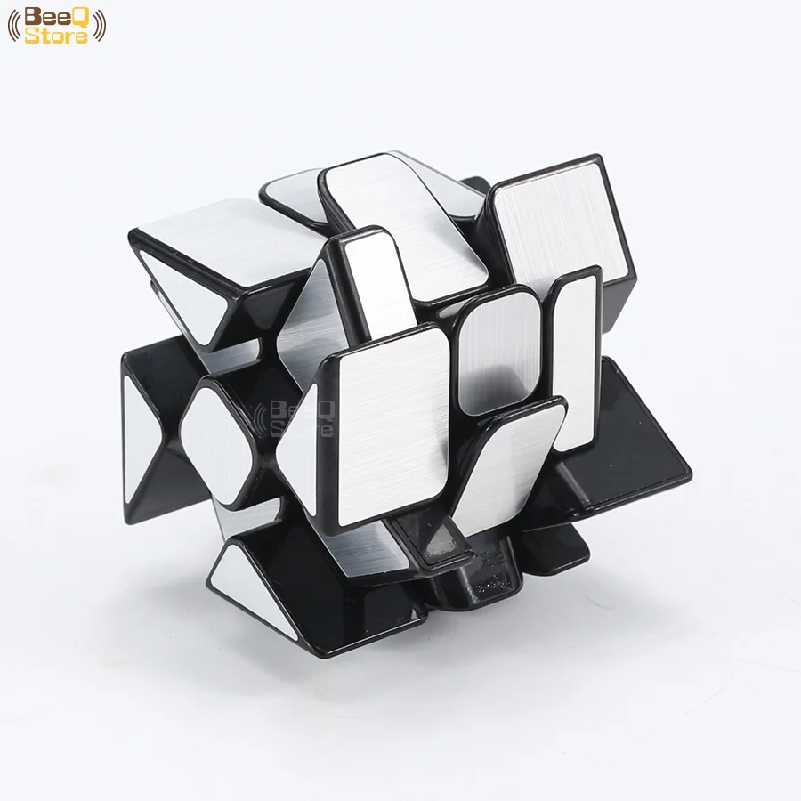 Mofangjiaoshi Windmirror Cube Magic Fire Wheels Cube Золотой Серебряный Матовый скоростной куб 3x3x3 для детей обучающая игрушка