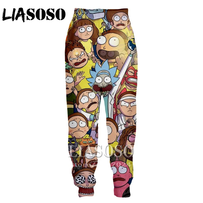 LIASOSO 3d печати Для мужчин женщин длинные штаны в стиле хип хоп впитывает пот и