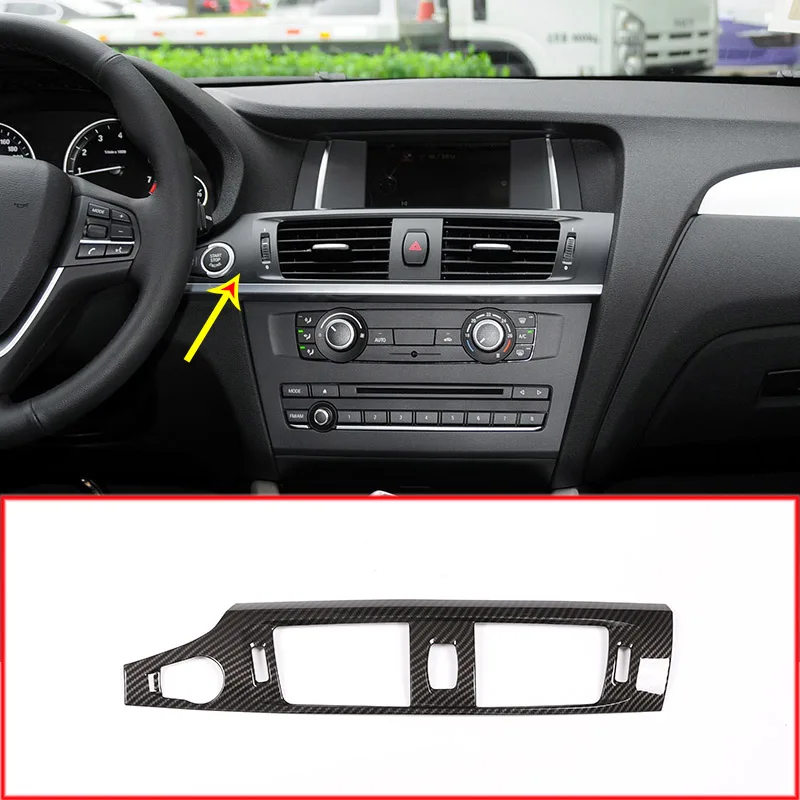 

Carbon Fiber Style Center Console Air Conditioning Outlet Vent Frame Trim For BMW X3 F25 2012-2017 X4 F26 14-17 Car Accessories