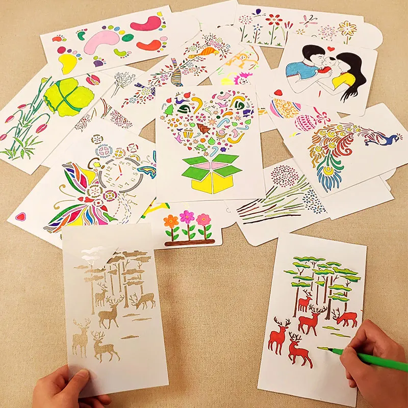 23*12 см трафареты для рукоделия с изображением бабочки птицы цветов разных