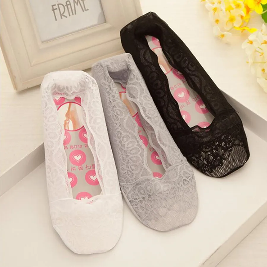 10 пар женские кружевные носки до щиколотки Нескользящие новые с перьями павлина