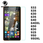 Motjerna Закаленное стекло протектор экрана для Nokia Lumia 640 640XL 532 535 630 635 650 830 925 950 950XL Защитный чехол пленка