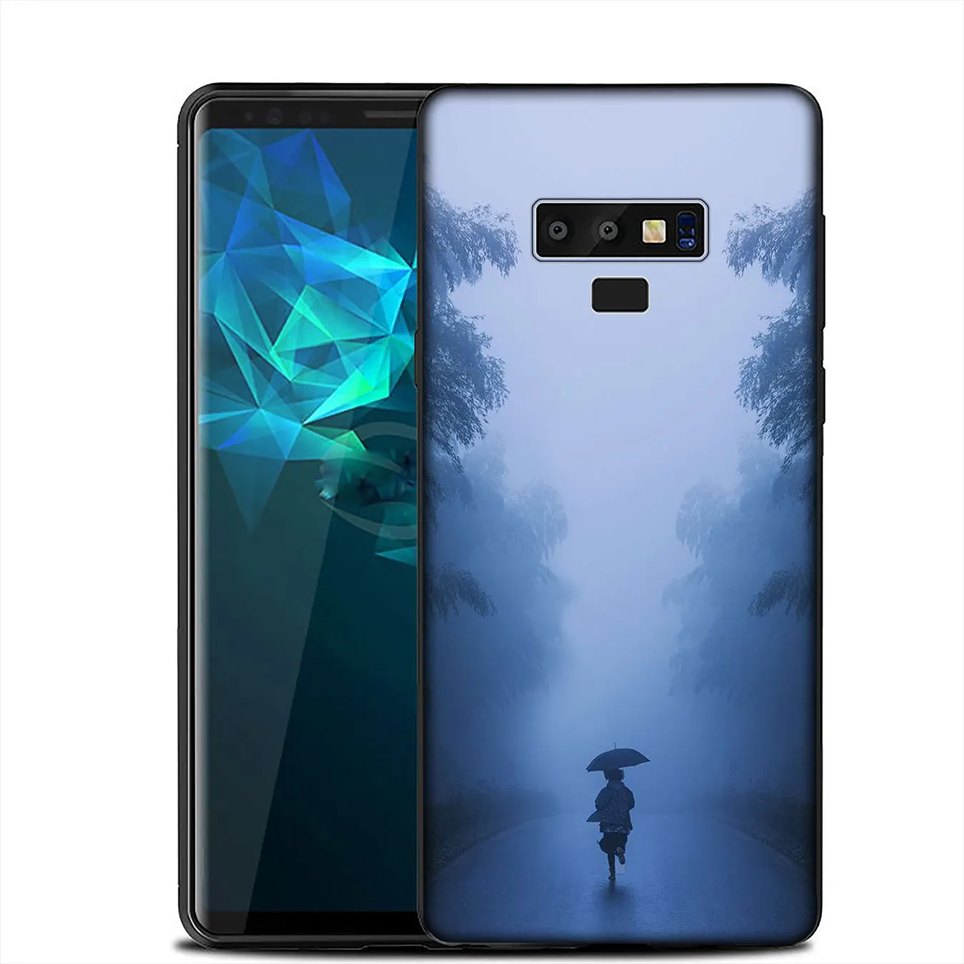 IYICAO Mountain Forest Clouds Soft Silicone Case for Samsung Galaxy A6 A9 A8 A7 2018 A3 A5 2016 2017 Note 9 8 10 Plus Lite |