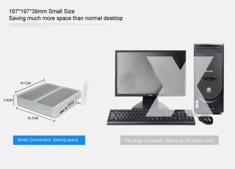 Новейшие процессоры Intel Core i7 7500U 7th Gen Kaby Lake Mini PC Windows 10 безвентиляторный мини-компьютер 4 К HD Графика 620 300 м Wi-Fi HDMI ТВ коробка