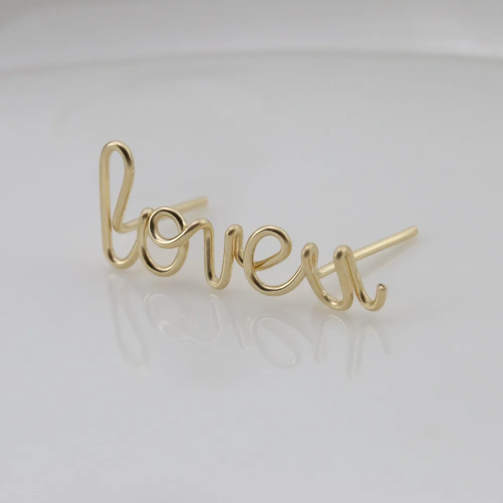 PINJEAS пользовательское имя Mrs серьги пост шпильки персонализированные слова