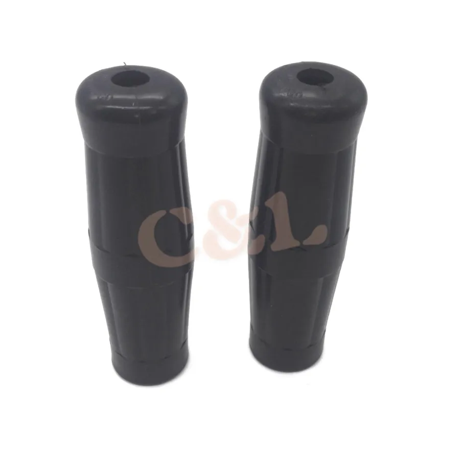 Motorcycle Bike 7/8&quot Black Retro Rubber Handle Bar Vintage Coke Bottle Hand Grip For Harley Truimph Cafe Custom | Автомобили и