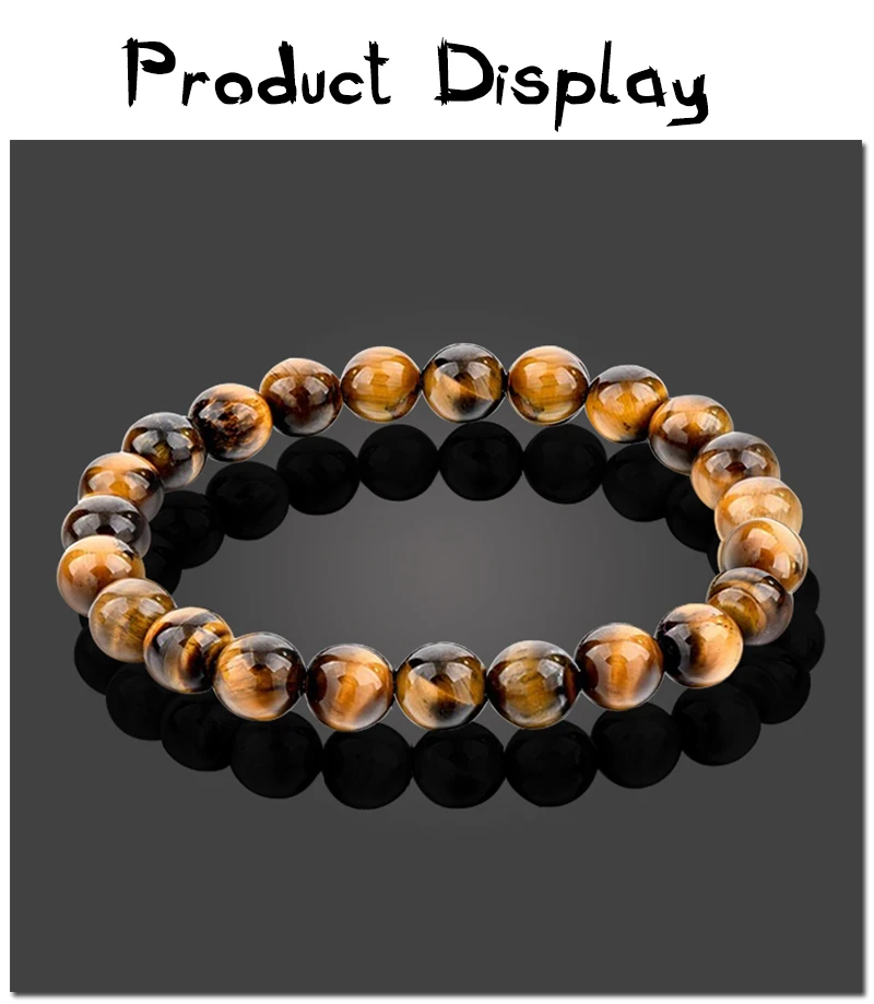 Tiger Eye Stone эластичные веревки браслеты для женщин и мужчин Спорт Йога ручной цепи 7 Чакра Ручной работы Бусины аксессуары браслеты