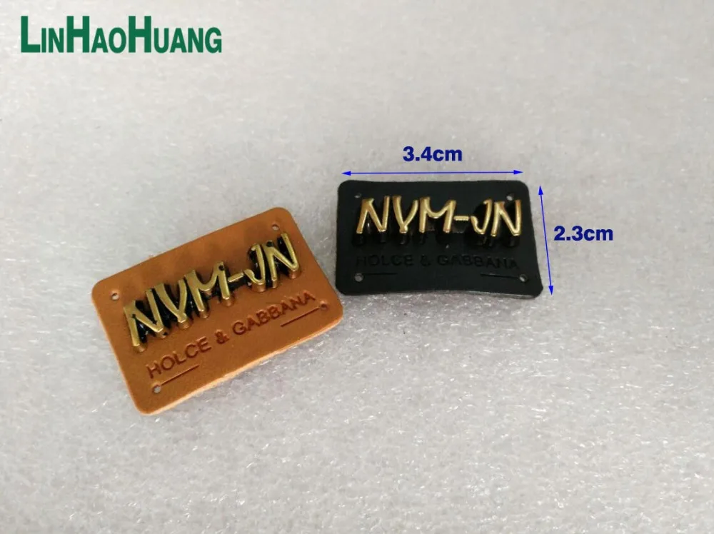 20 шт./лот черный/коричневый искусственная кожа пришить с матовой бронзовой