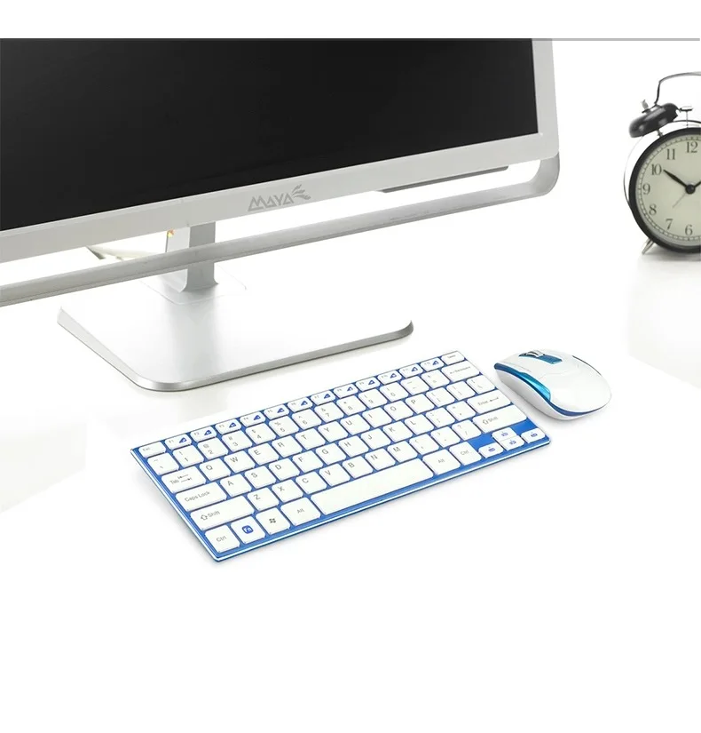 MAORONG TRADING Мини Беспроводная Оптическая Мышь Тонкий Алюминиевый Чехол Для imac Набор