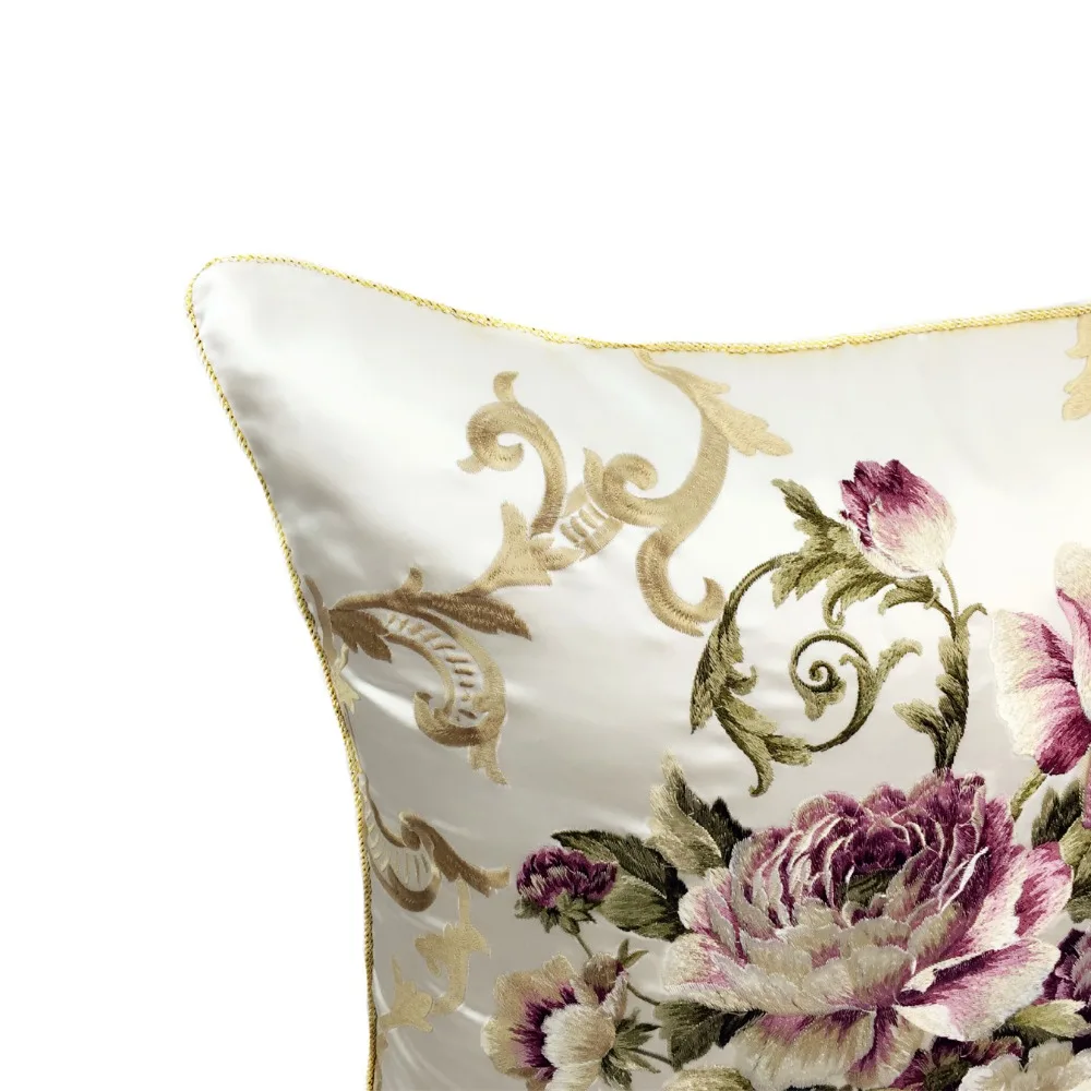Роскошная вышитая шелковая декоративная подушка для дивана чехол подушки от