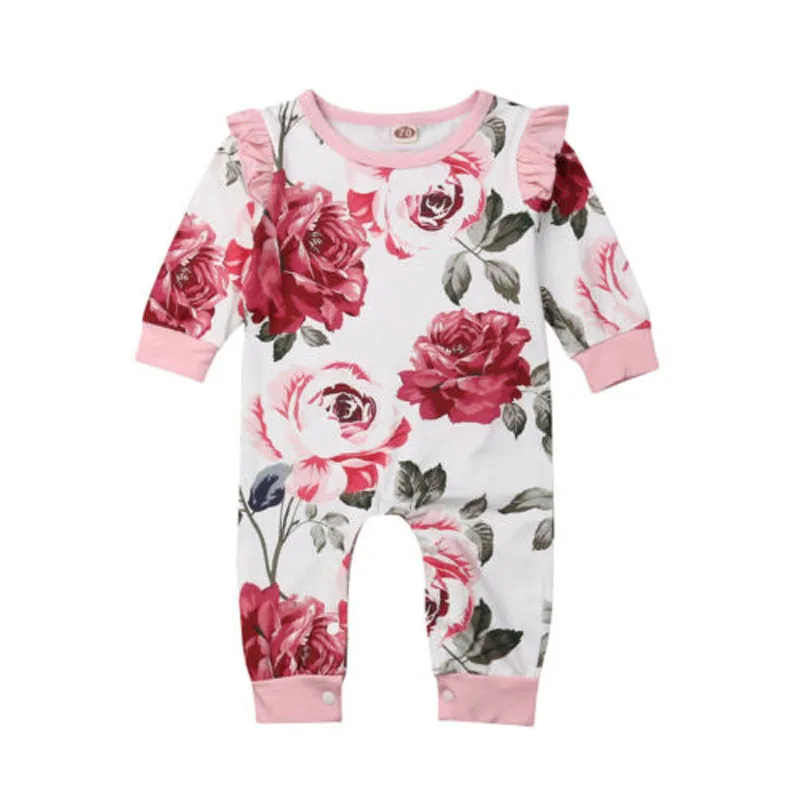 Pudcoco/Модная одежда для новорожденных девочек Хлопковый комбинезон с длинными