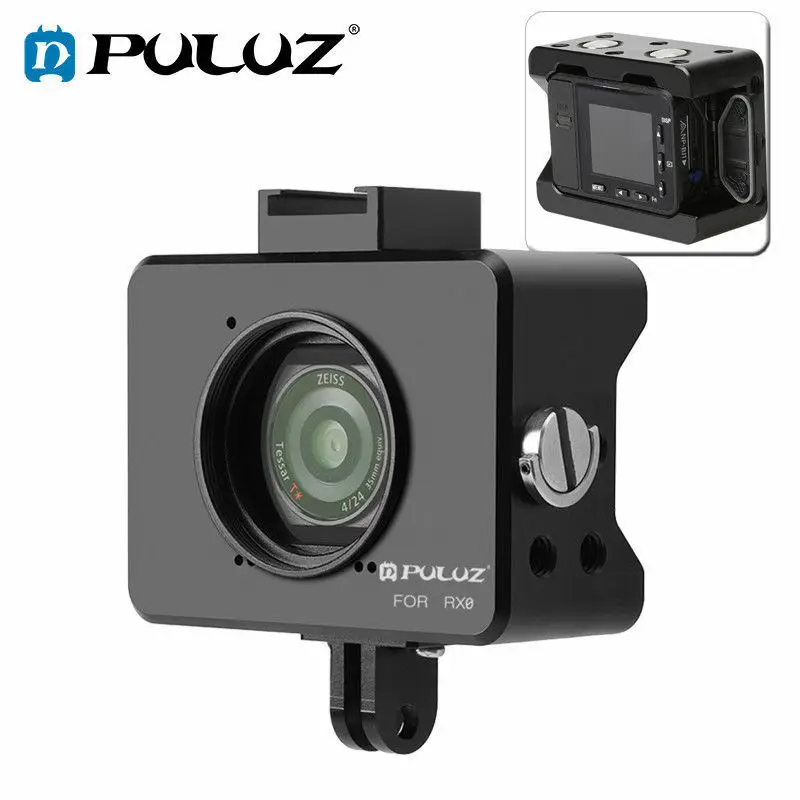 Защитный чехол PULUZ из алюминиевого сплава + 37 мм УФ-объектив для Sony RX0 | Электроника